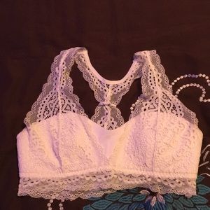 White laced Bralett